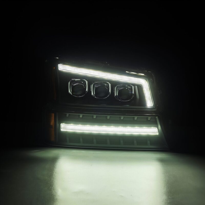 AlphaRex 03-06 Chevy Silverado 1500/2500HD/3500HD/Avalanche Black NOVA LED Proj Headlights - 880256