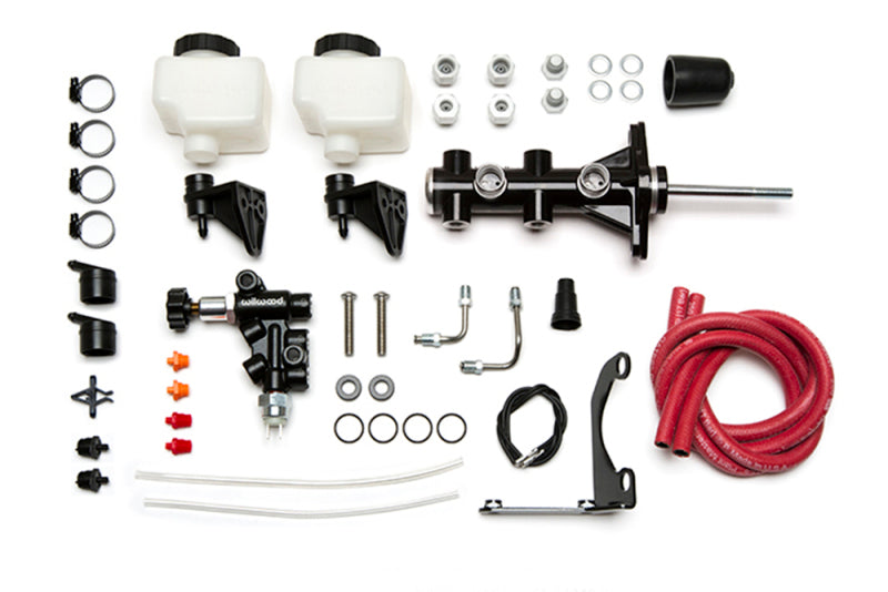 Wilwood Tandem Master Cylinder - 1in Bore w/ Pushrod - Black - 261-14390-BK
