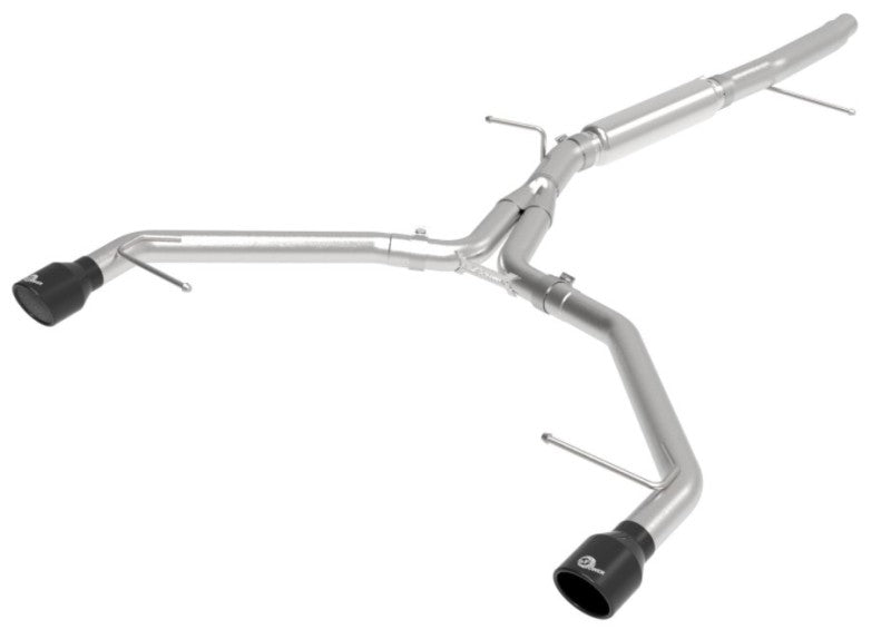 aFe 17-19 Audi A4 (L4-2.0L) MACH Force-Xp Stainless Steel Axle-Back Exhaust System - Black Tip - 49-36419-B