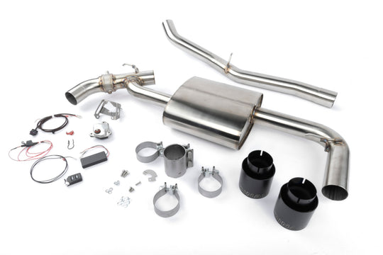 Dinan 17-24 Mini Cooper Clubman/Countryman S ALL4 (F54/F60) Valved Axleback Exhaust - Black Tips - D660-0084-BLK