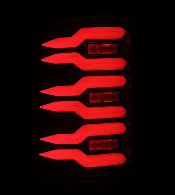AlphaRex 07-13 GMC Sierra 1500/07-14 2500/3500HD (No Clsc/Dually) Luxx-Series LED Tail Lghts Blk Red - 630080