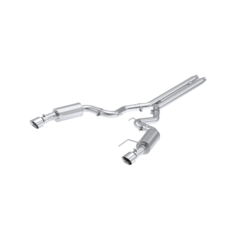 MBRP 2024 Ford Mustang GT S650, 5.0 Aluminized Steel 3in Cat-Back Dual Split Rear (Street) - S7251AL