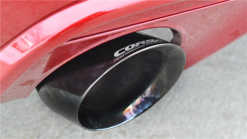 Corsa 2015-2017 Ford Mustang GT 5.0 3in Axle Back Exhaust Black Dual 4.5in Tip Sport - 14326BLK