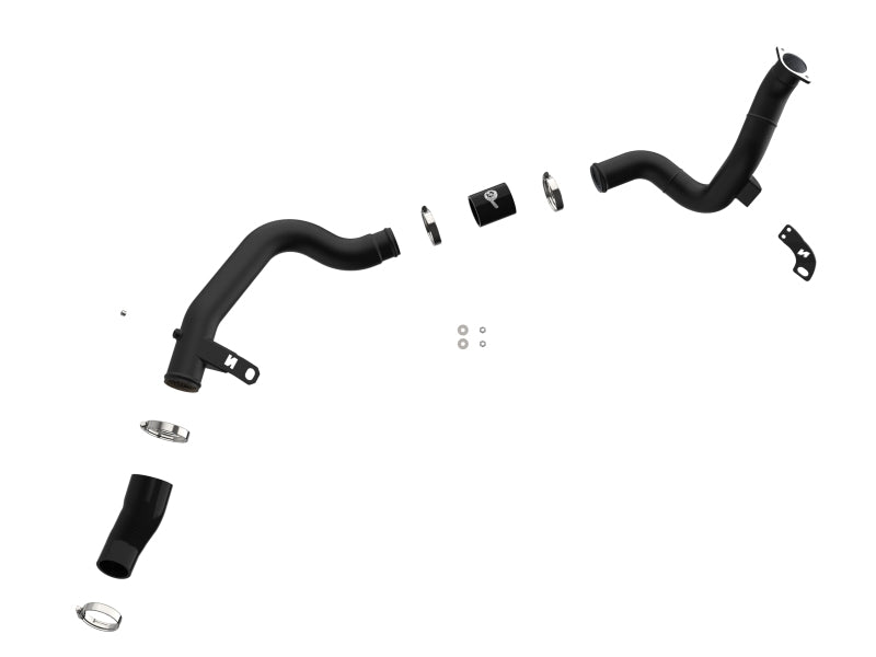 aFe 19-22 Hyundai Veloster N BladeRunner 2-1/4in to 2-1/2in Aluminum Hot Charge Pipe - Black - 46-20768-B