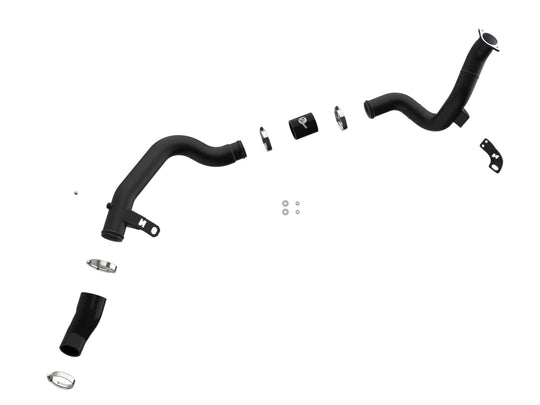 aFe 19-22 Hyundai Veloster N BladeRunner 2-1/4in to 2-1/2in Aluminum Hot Charge Pipe - Black - 46-20768-B
