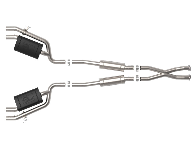 aFe Gemini XV 2.5in 304 SS Cat-Back Exhaust w/Cut-Out 18-22 Kia Stinger V6 3.3L - 49-37025