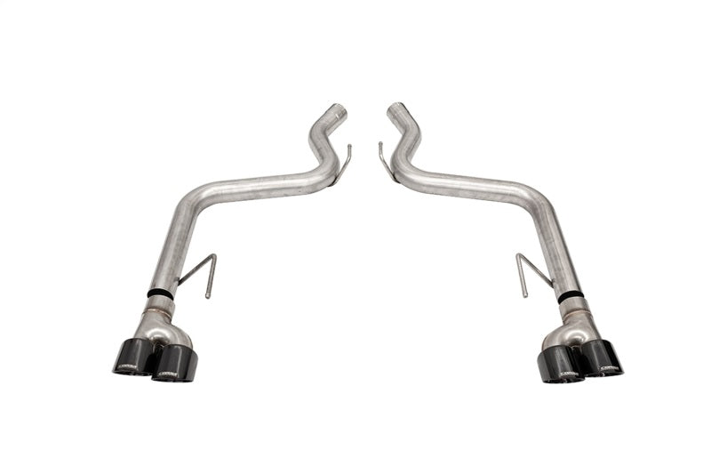 Corsa 2018-2023 Ford Mustang GT Black 3.0in PVD AxleBack Exhaust w/4.0in Quad Pro Tips - 21087BLK