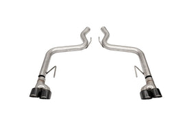 Corsa 2018-2023 Ford Mustang GT Black 3.0in PVD AxleBack Exhaust w/4.0in Quad Pro Tips - 21087BLK