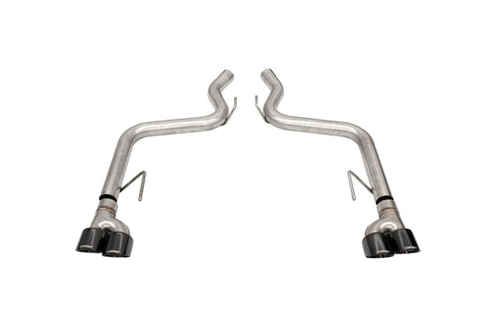 Corsa 2018-2023 Ford Mustang GT Black 3.0in PVD AxleBack Exhaust w/4.0in Quad Pro Tips - 21087BLK
