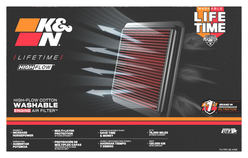 K&N RX8 Drop In Air Filter - 33-2284