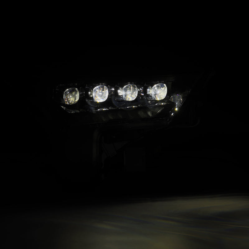 AlphaRex 22-23 Toyota Tundra NOVA-Series Headlights Alpha-Black w/Amber DRL - Req 810029 OR 810030 - 880871