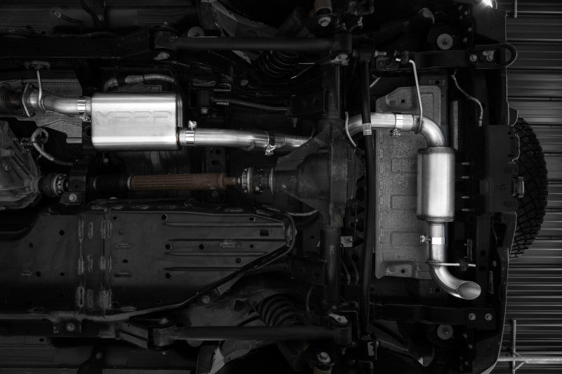 MBRP 2021-2023 Ford Bronco 2.3L/2.7L Aluminized Steel 3in Cat-Back, Single High Clearance Rear Exit - S5245AL