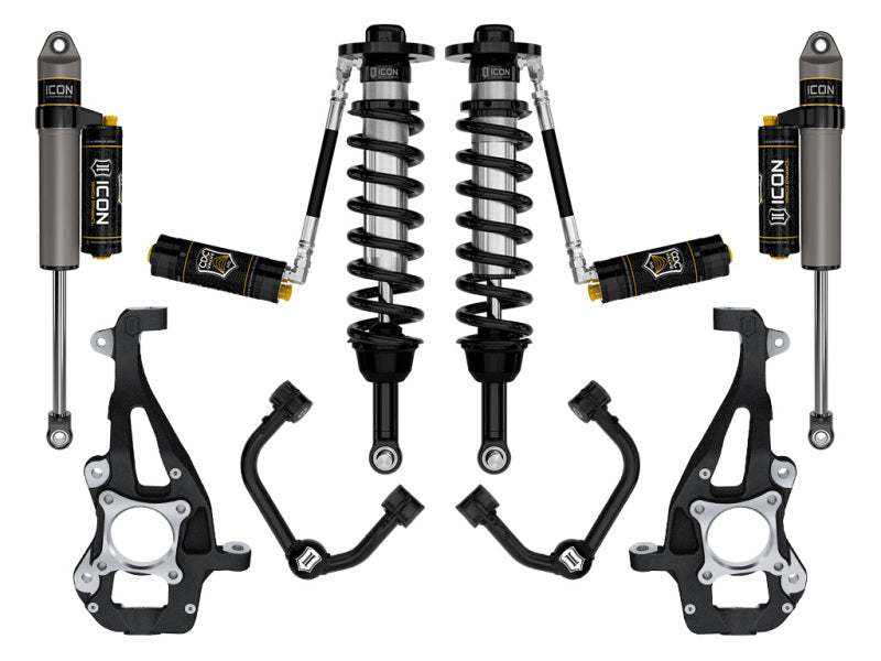 ICON 21-24 Ford F150 4WD 3.5-4.5in Stage 4 Suspension System Tubular Cdcv - K93144T