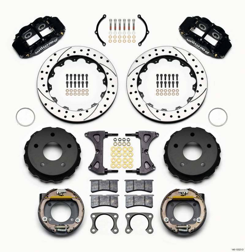 Wilwood Narrow Superlite 4R Rear P-Brk Kit 12.88in Drilled Big Ford 2.36in Off Bronco 5 x 5.50 - 140-13323-D
