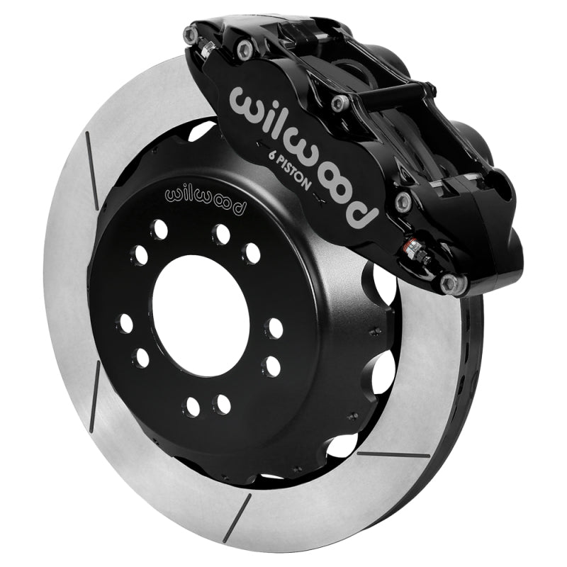 Wilwood Ford Mustang II Ford Narrow Superlite 6 Front Brake Kit w/ 12.88in Slotted Rotor - Black - 140-18366