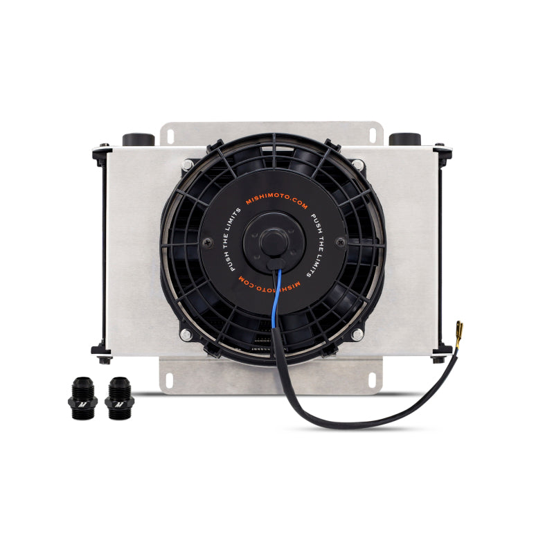 Mishimoto Universal Oil Cooler Kit 25-Row Cooler and 1x 8in Fan - MMOC-25-K