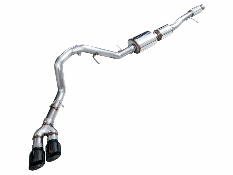 AWE Tuning 2021+ GMC Tahoe/Yukon 5.3L 0FG Side Exit Catback Exhaust - Diamond Black Tips - 3015-33007