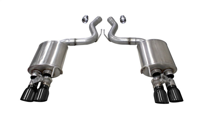 Corsa 2018-2023 Ford Mustang GT Fastback 5.0L 3in Sport Axle-Back Exhaust w/ 4in Black Tips - 21002BLK