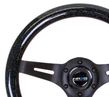 Load image into Gallery viewer, NRG Classic Wood Grain Steering Wheel (310mm) Black Sparkle w/Blk 3-Spoke Center - ST-310BSB-BK