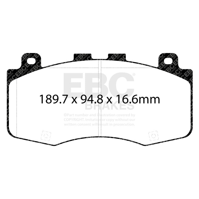 EBC Racing 2018+ Jeep Grand Cherokee Trackhawk 6.2L S/C RP-X Race Front Brake Pads - DP82400RPX