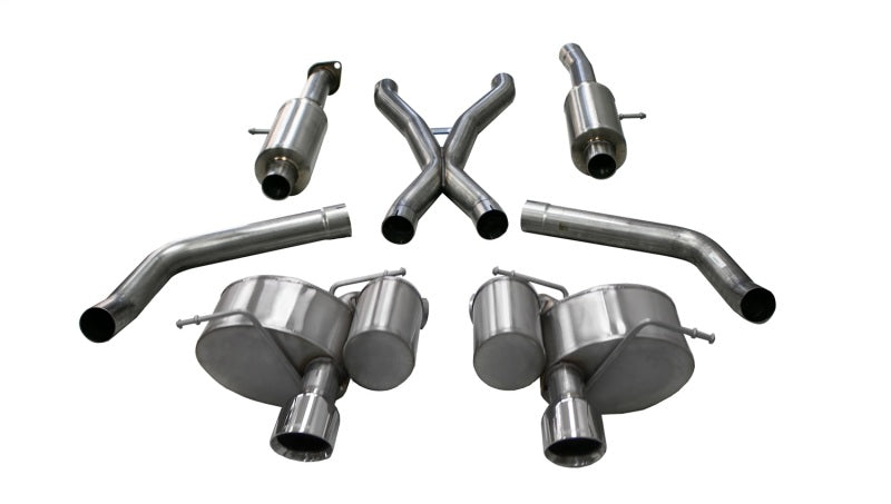 Corsa 2012-2013 Jeep Grand Cherokee 6.4L V8 Polished Sport Cat-Back Exhaust - 14466