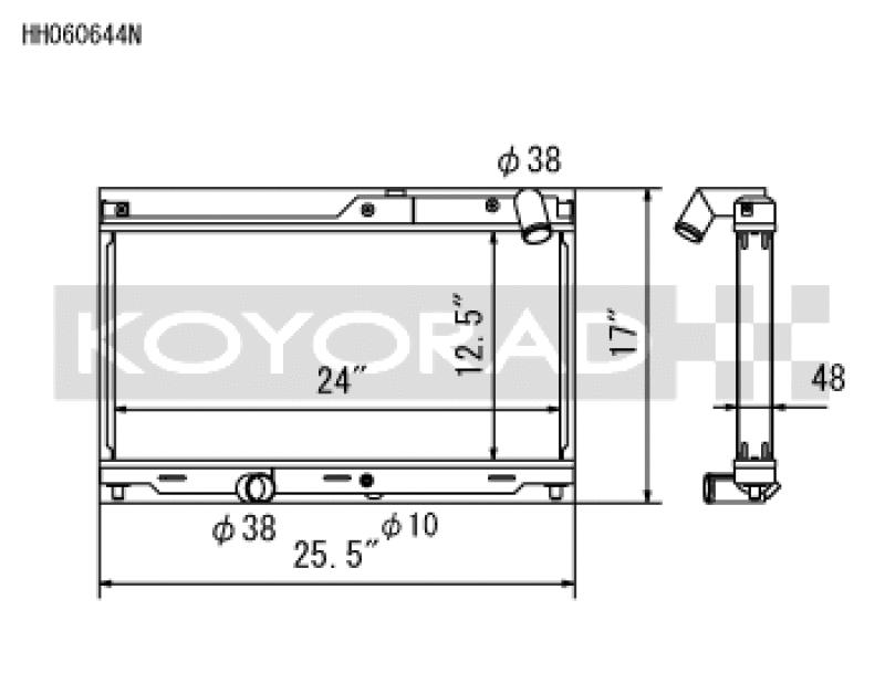 Koyo 93-95 Mazda RX-7 1.3L Turbo N-FLO (Dual Pass) Radiator - HH060644N