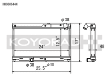 Load image into Gallery viewer, Koyo 93-95 Mazda RX-7 1.3L Turbo N-FLO (Dual Pass) Radiator - HH060644N