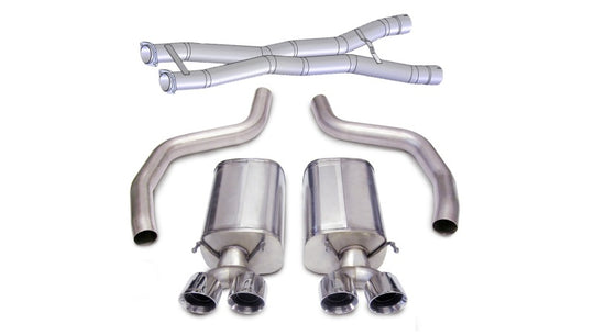 Corsa 2012-2013 Chevrolet Corvette C6 ZR1 Sport Cat-Back Dual Rear Exit w/ Twin 4.0in Pol Tips - 14164CB3