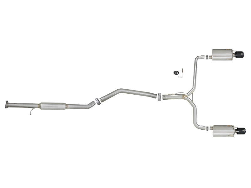 aFe Takeda Exhaust 304SS Dual Cat-Back w/ Black Tips 13-17 Honda Accord LX/EX/EX-L Sedan L4 2.4L - 49-36605-B