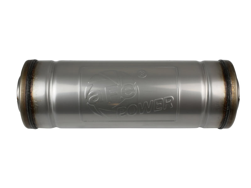aFe MACH Force-Xp Muffler 3 IN ID Center/Center x 5 IN Dia. x 14 IN L - Round Body - 49M30049
