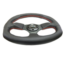 Load image into Gallery viewer, NRG Reinforced Steering Wheel (320mm Horizontal / 330mm Vertical) Leather w/Red Stitching - RST-009R-RS