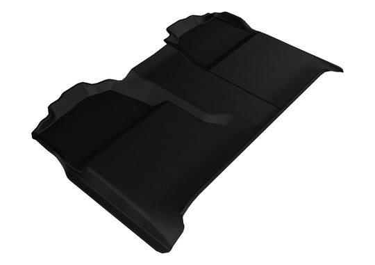 3D MAXpider 2007-2013 Chevrolet Silverado Crew Cab Kagu 2nd Row Floormats - Black - L1CH04721509