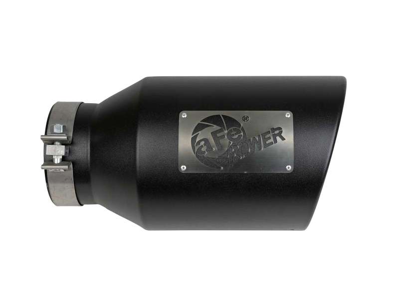 aFe Power Universal 5in Inlet 8in Outlet MACH Force-XP Clamp-On Exhaust Tip - Black - 49T50801-B15