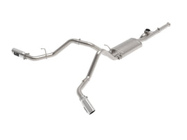 aFe Gemini XV Cat-Back Exhaust System GM Trucks 09-18 V6-4.3/V8-4.8/5.3L- Cut-Out Polished - 49-34131-P