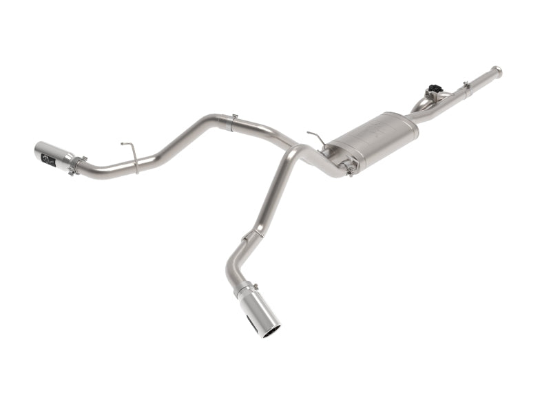 aFe Gemini XV Cat-Back Exhaust System GM Trucks 09-18 V6-4.3/V8-4.8/5.3L- Cut-Out Polished - 49-34131-P