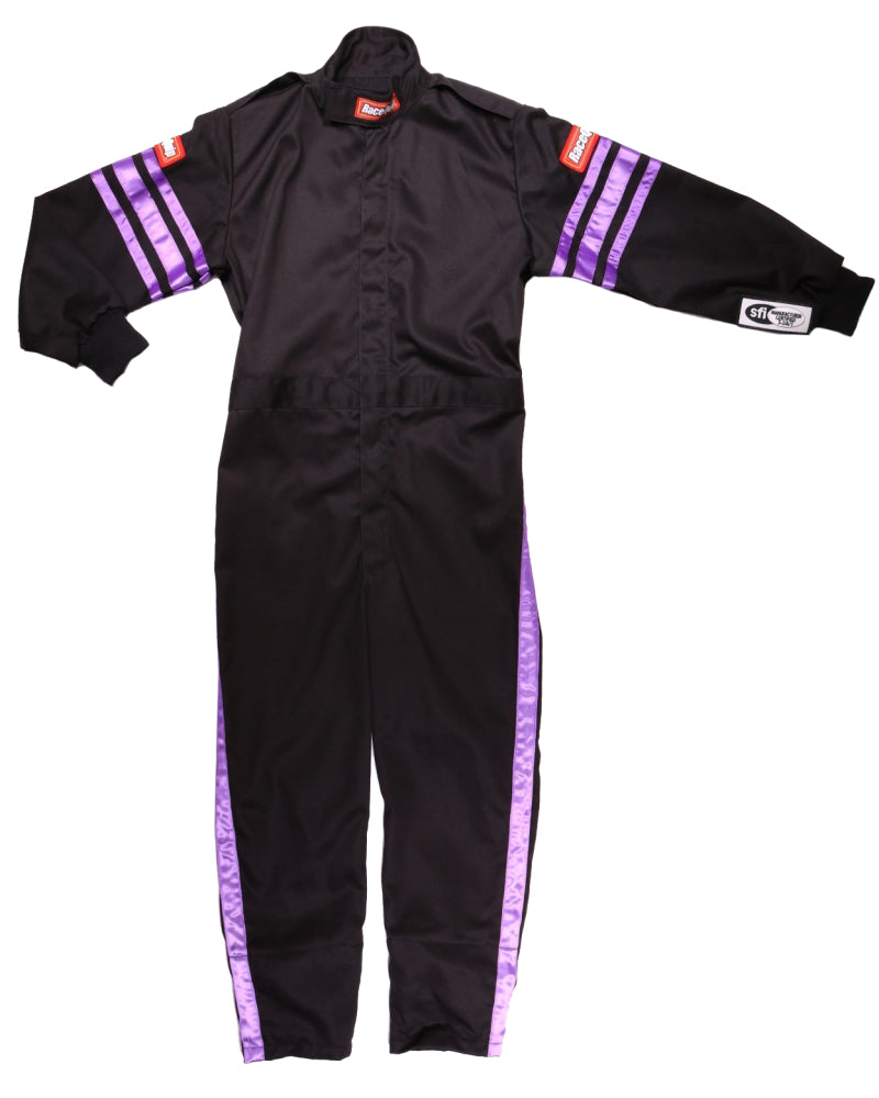 RaceQuip Purple Trim SFI-1 JR. Suit - Kids Medium - 1950593