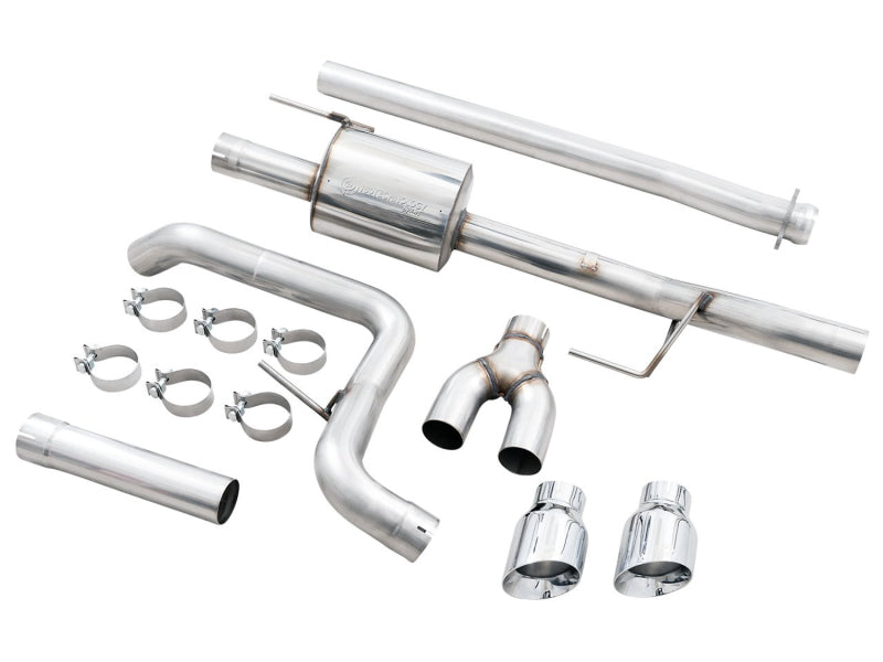 AWE Tuning 0FG 21+ Ford F150 Dual Side Exit Cat-Back Exhaust- 4.5in Chrome Silver Tips - 3015-22067