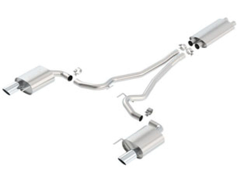 Borla 15-16 Ford Mustang GT / Convertible 5.0L AT/MT EC-Type CB SS Single Round Rolled Tips Exhaust - 1014040