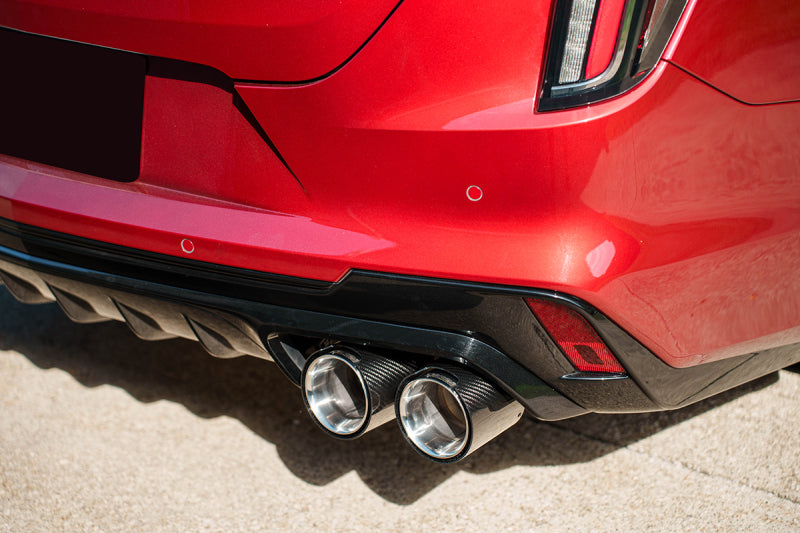 Corsa 22-25 Cadillac CT4 V Blackwing 3in Dual Mode Active Cat-Back 4.5in CF Polished Dual Rear Tip - 21317CF