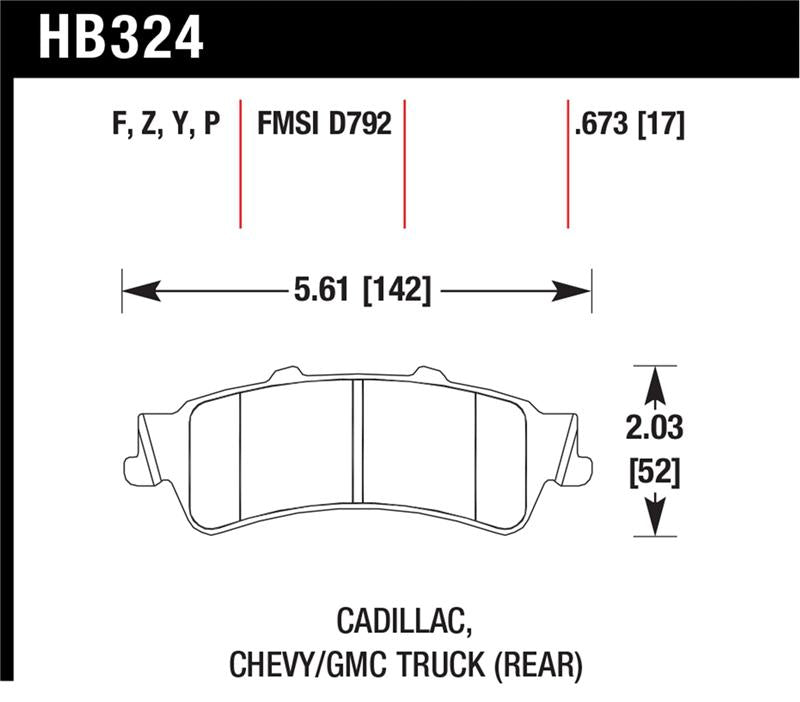 Hawk Super Duty Street Brake Pads - HB324P.673