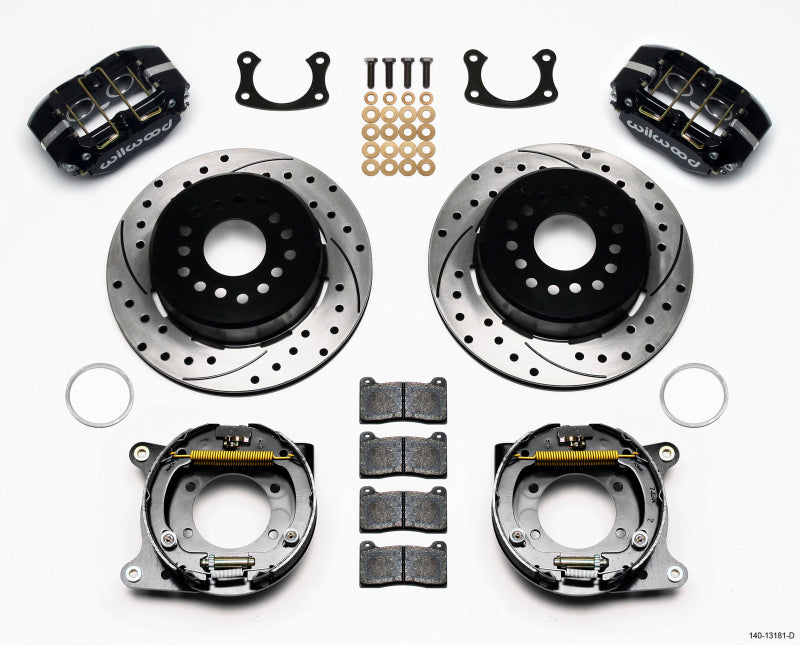 Wilwood Dynapro Lug Mount P/S Park Brake Kit Drilled New Big Ford 2.50in Offset - 140-13181-D