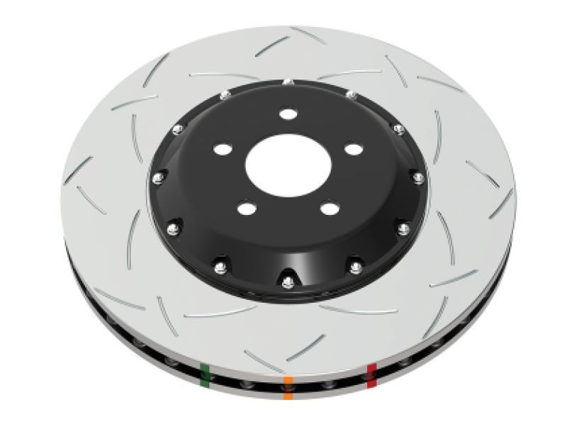 DBA 2022+ Subaru WRX (w/STI Brembo 4 Piston Caliper) 5000 Series 2 Piece Slotted Front Brake Rotor - DBA52845BLKS