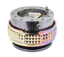 Load image into Gallery viewer, NRG Quick Release Kit - Pyramid Edition - Gunmetal Body / Neochrome Pyramid Ring - SRK-210GM/MC