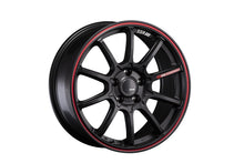 Load image into Gallery viewer, SSR GTV05 4x100 17x7.0 Offset 42 Flat Black w/ Red Line - T817700+4204CBR