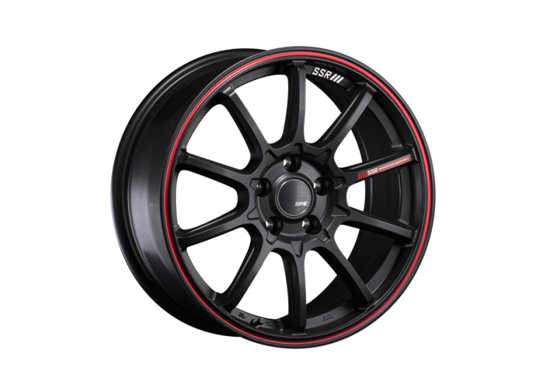 SSR GTV05 5x114.3 18x7.5 Offset 45 Flat Black w/ Red Line - T818750+4505GBR
