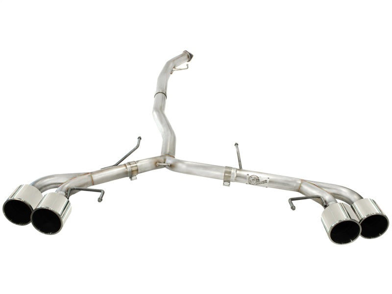 aFe Takeda 3in SS Exhaust Cat-Back 09-14 Nissan GTR V6 3.8L Polished Tips - 49-36108-P