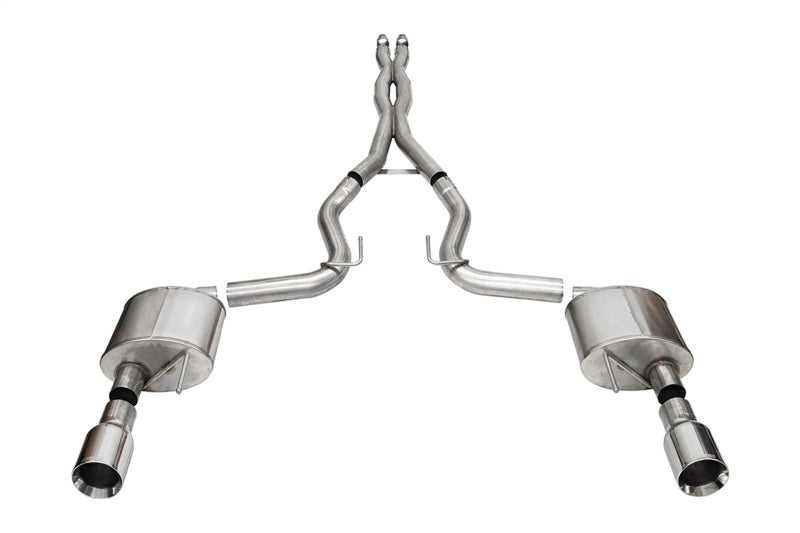 Corsa 24+ Ford Mustang GT Xtreme CatBack Exhaust Sys 3.0in Dual Rear Exit w/4.5in Straight Cut Tips - 21251