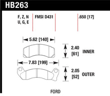 Load image into Gallery viewer, Hawk Performance Ceramic Street Brake Pads - HB263Z.650