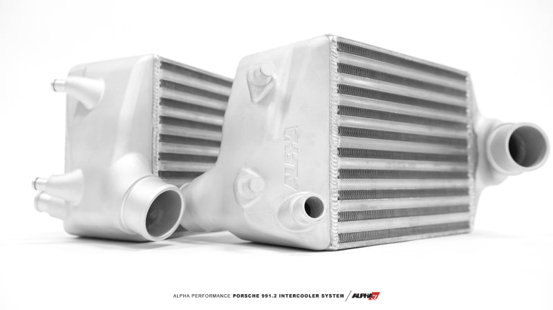 AMS Performance 16-19 Porsche Carrera/Carrera S (991.2) Alpha Intercooler Kit w/Carbon Fiber Shrouds - ALP.26.09.0001-1
