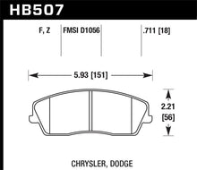 Load image into Gallery viewer, Hawk 09-10 Dodge Challenger SE/06-10 Charger SE/05-10 Chrysler 300 HPS Street Front Brake Pads - HB507F.711